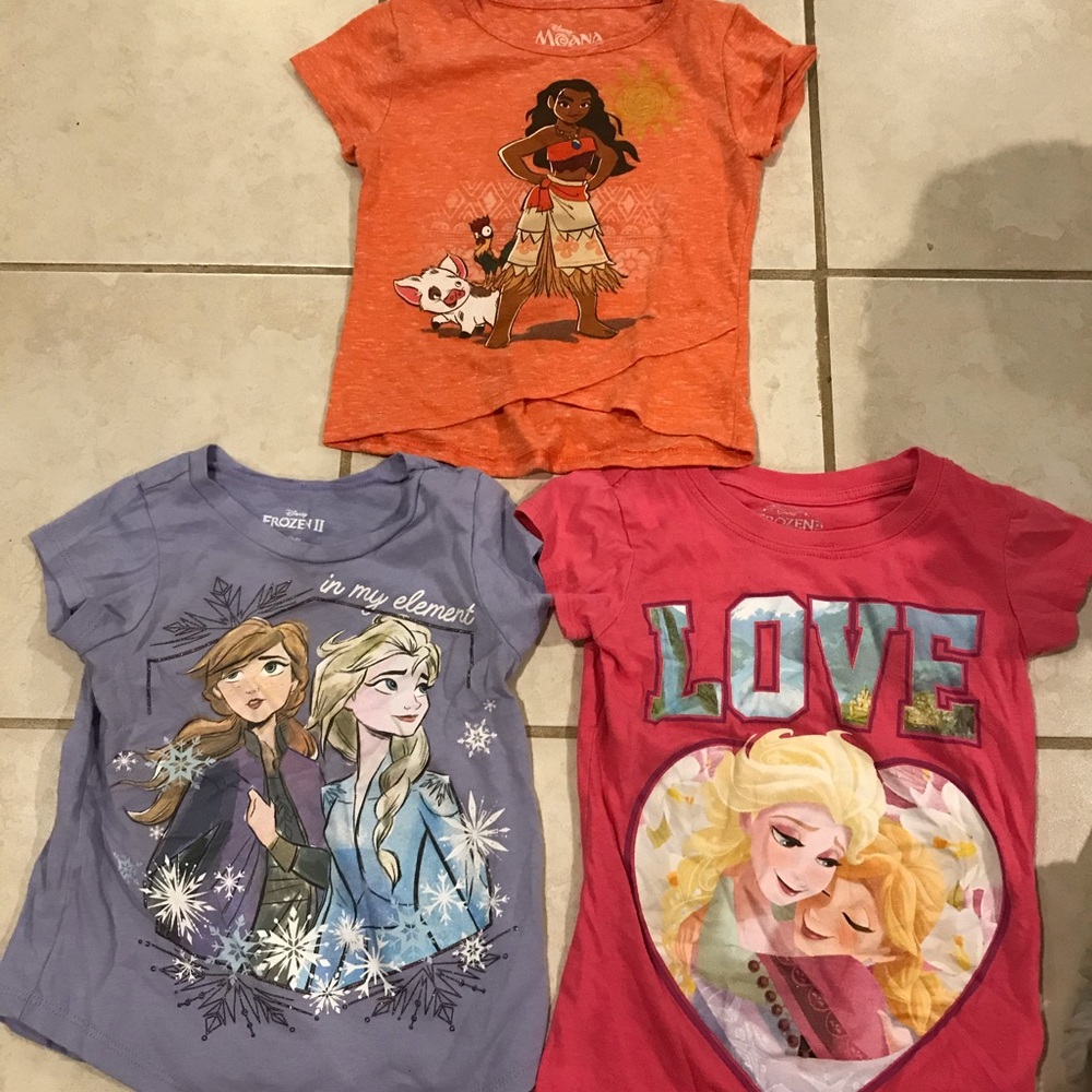 Girls Disney Teeshirt Lot